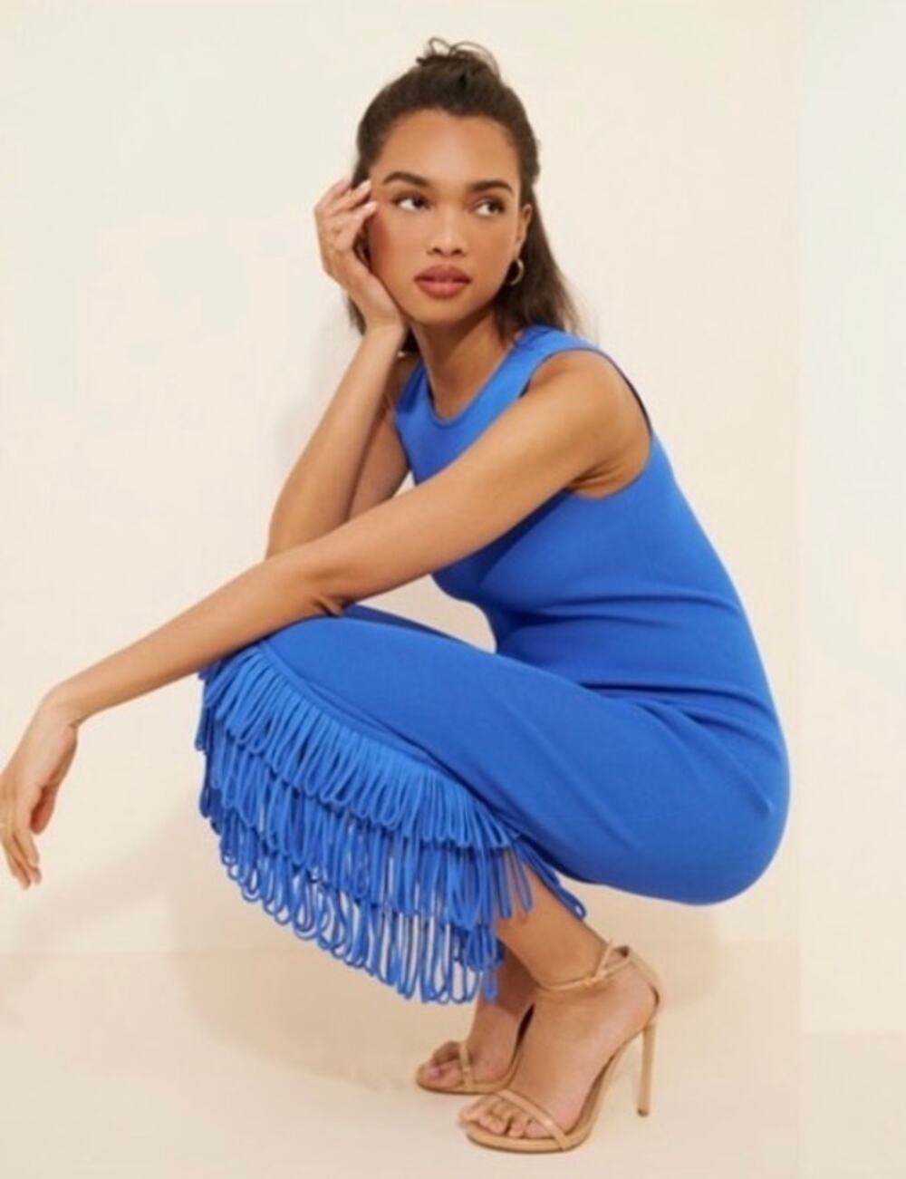 Simon Miller Albers Midi Dress Blue Small